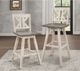 Mazin Furniture Amsonia Distressed Gray/White Gray Swivel Bar Chair-4