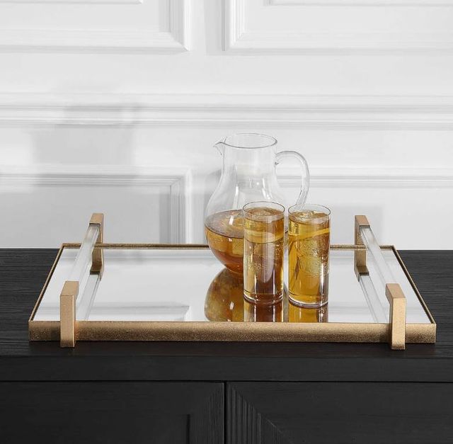 Uttermost® Deki Antique Gold Mirrored Tray-2