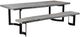 Moe's Home Collection Bent Weathered Grey Small Dining Table-1