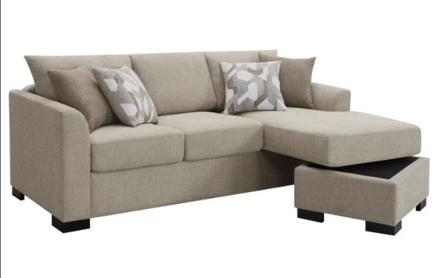 Coaster® Storey Camel Upholstered Sectional Chaise Sofa-1