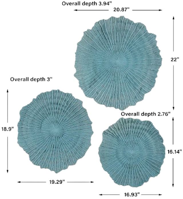 Uttermost® Ocean Gems 3-Piece Blue Wall Decor Set-2