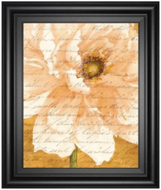 Classy Living Patricia Pinto Beautiful Cream Peonies Script Il Wall Art-0