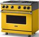 Viking® 7 Series 36" Daffodil Pro Style Natural Gas Range with Griddle-3