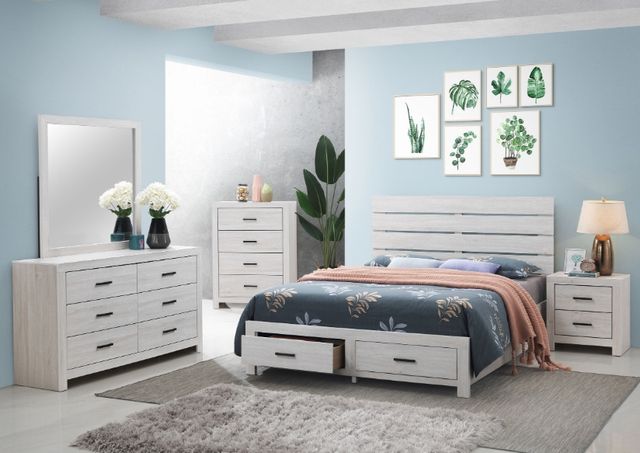 Coaster® Brantford 5-Piece Coastal White Queen Storage Bedroom Set-1