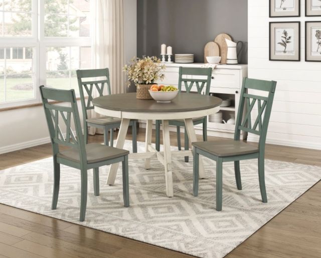 Homelegance® Ogden Brown/Green Dining Side Chair-1