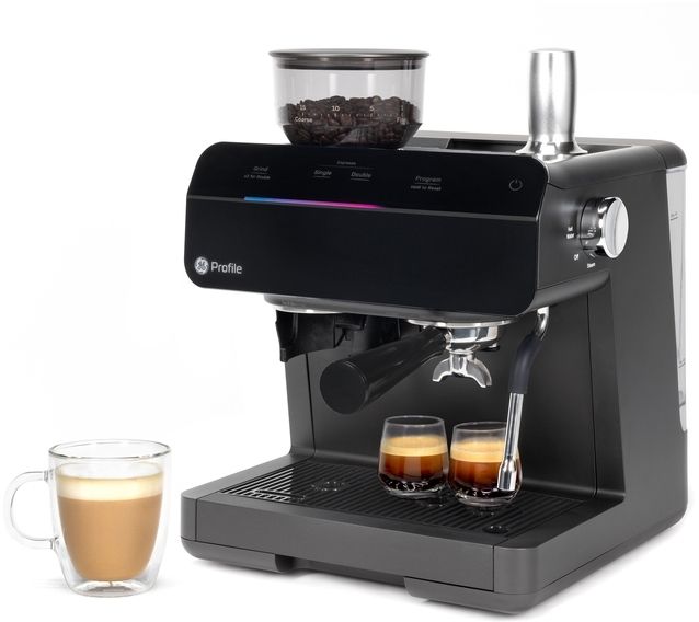 GE Profile™ Black Semi Automatic Espresso Machine-3