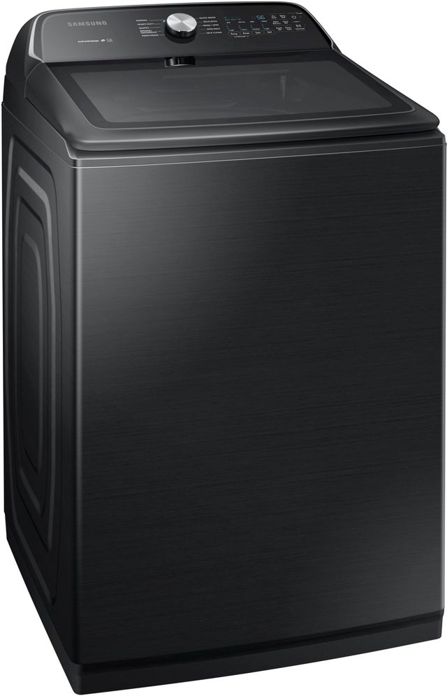 Samsung 5.4 Cu. Ft. Fingerprint Resistant Black Stainless Steel Top Load Washer-1