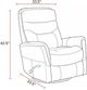 Parker House® Gemini Snazzy Taupe Manual Swivel Glider Recliner-2