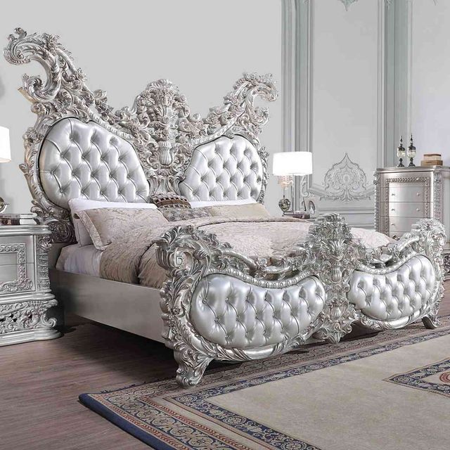 ACME Furniture Valkyrie Antique Platinum Eastern King Bed-4