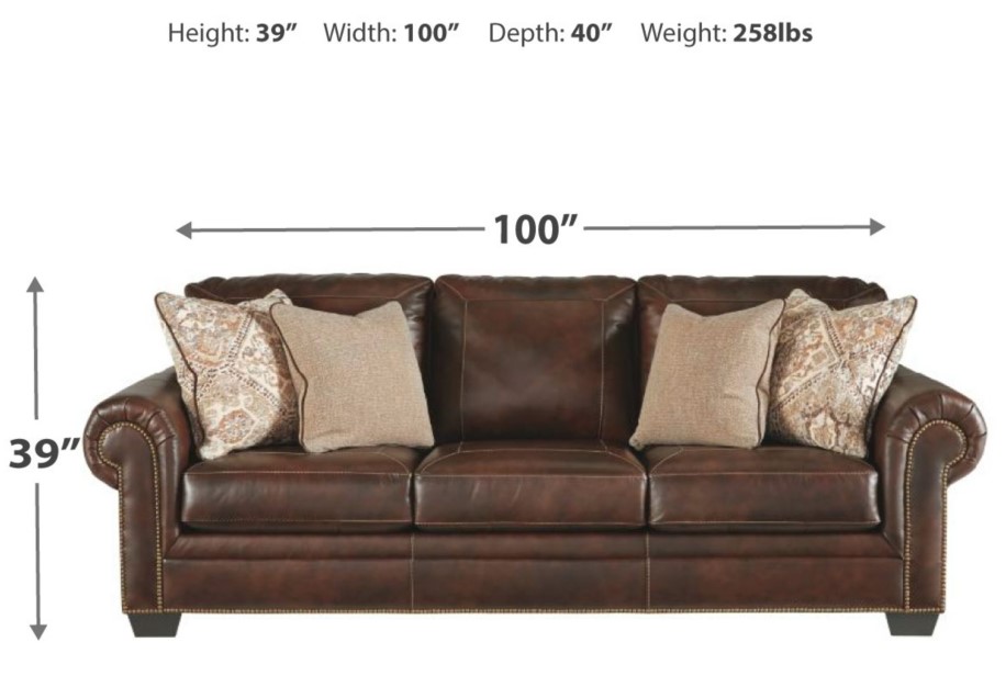 Signature Design by Ashley Roleson Walnut Queen Sofa Sleeper Farnham s Furniture Galleries Casper Wyoming