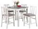 Furniture of America® Dunseith 5-Piece Gray/White Counter Table Set-0