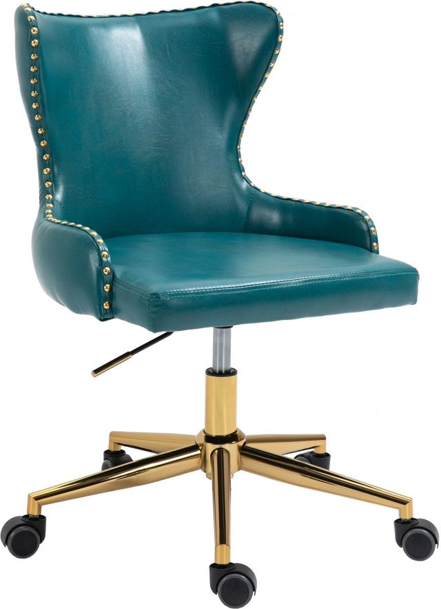 Meridian Furniture Hendrix Blue Faux Leather Office Chair-0