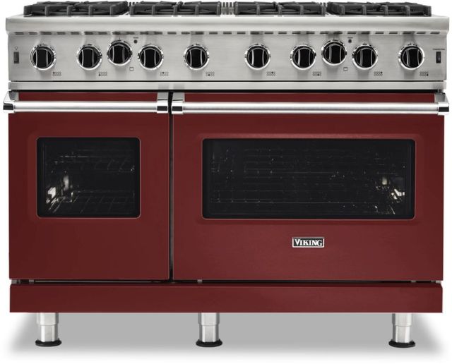Viking® 5 Series 48" Reduction Red Freestanding Natural Gas Range-0