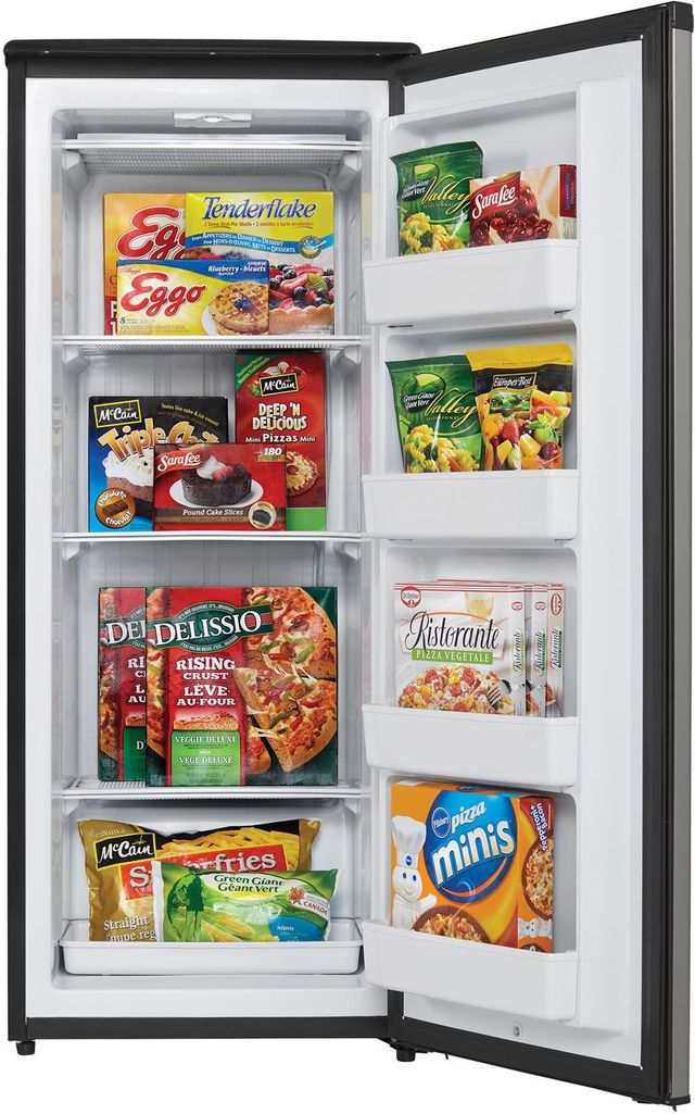 Danby® Designer 24" 8.5 Cu. Ft. Black with Stainless Steel Upright Freezer-2