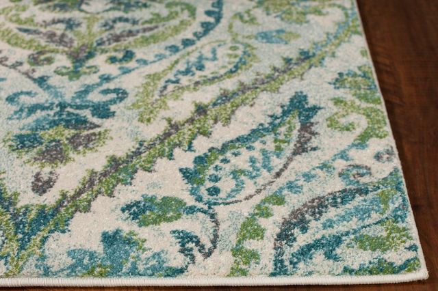 KAS Rugs Stella Ivory/Teal Parisian 5'x8' Rug-1