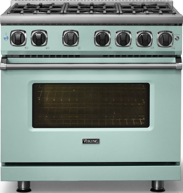 Viking® 7 Series 36" Splash Pro Style Natural Gas Range-2