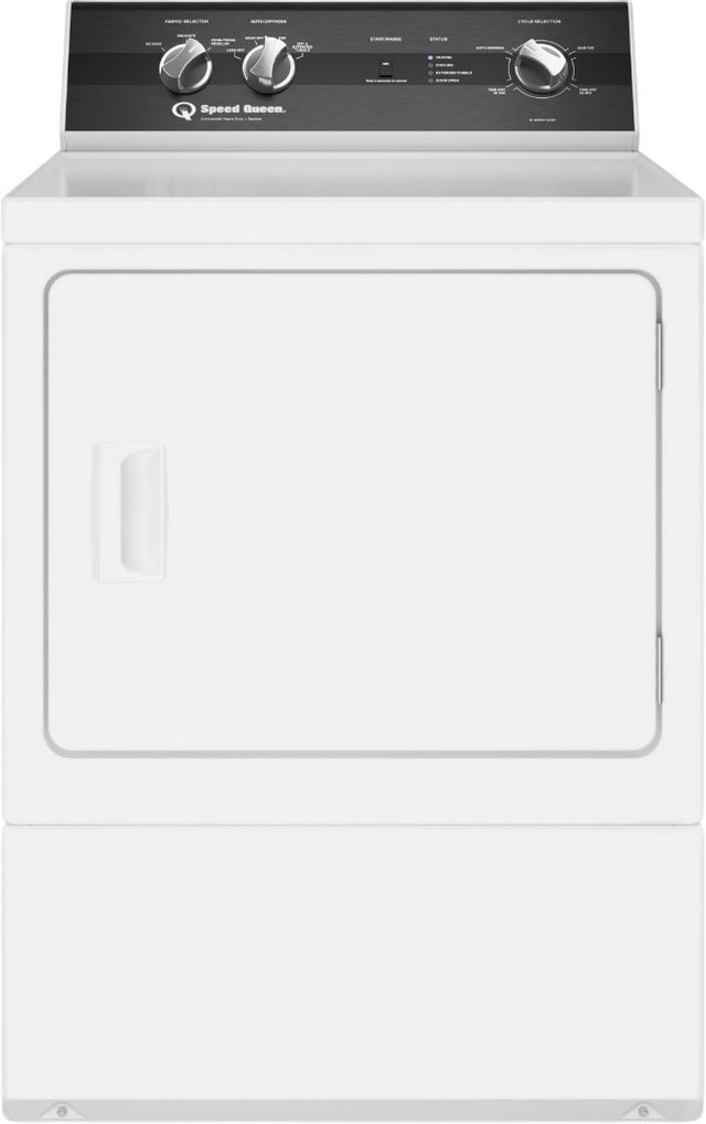 Speed Queen® DR3 7.0 Cu. Ft. White Electric Dryer-0