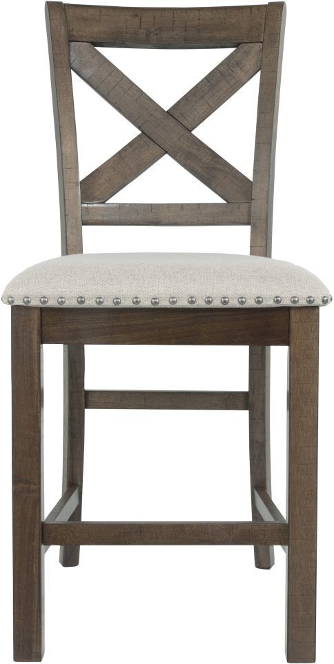 Signature Design by Ashley® Moriville Beige Upholstered Counter Stool-1