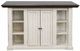 TEI Vintage Estates Antique White/Dark Knotty Oak Kitchen Island-1