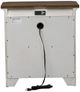 Liberty Furniture Farmhouse Reimagined Antique White/Chestnut Nightstand with Charging Station-4