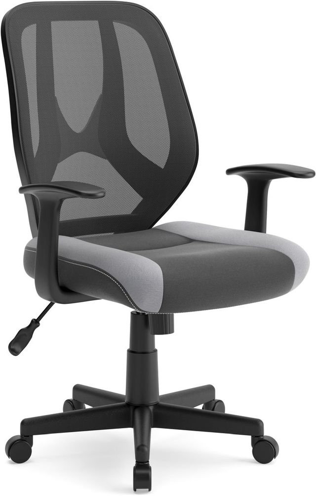 Signature Design by Ashley® Beauenali Light Gray/Black Office Desk Chair with Black Mesh Back-0