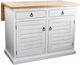 American Heartland Manufacturing Rustic Shutter Door Kitchen Island with Flip-Up Top-0