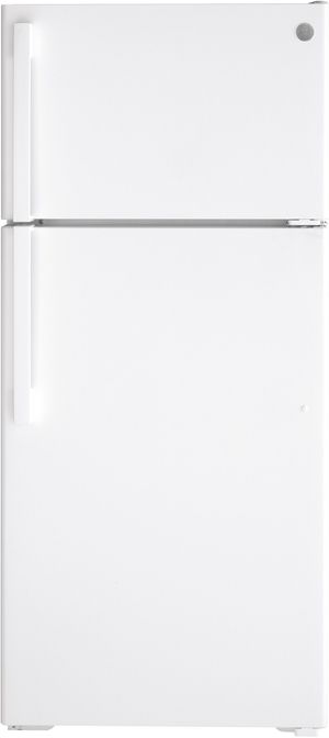 GE 28 in. 16.6 Cu. Ft. White Top Freezer Refrigerator