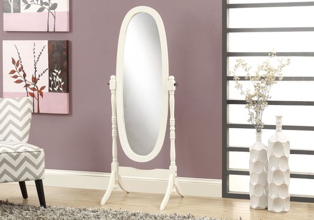 Monarch Specialties Inc. Antique White 59" Wood Mirror-2