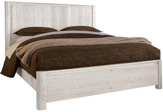 Vaughan-Bassett Lodge & Loft Soft White Oak California King Radius Poster Bed-0