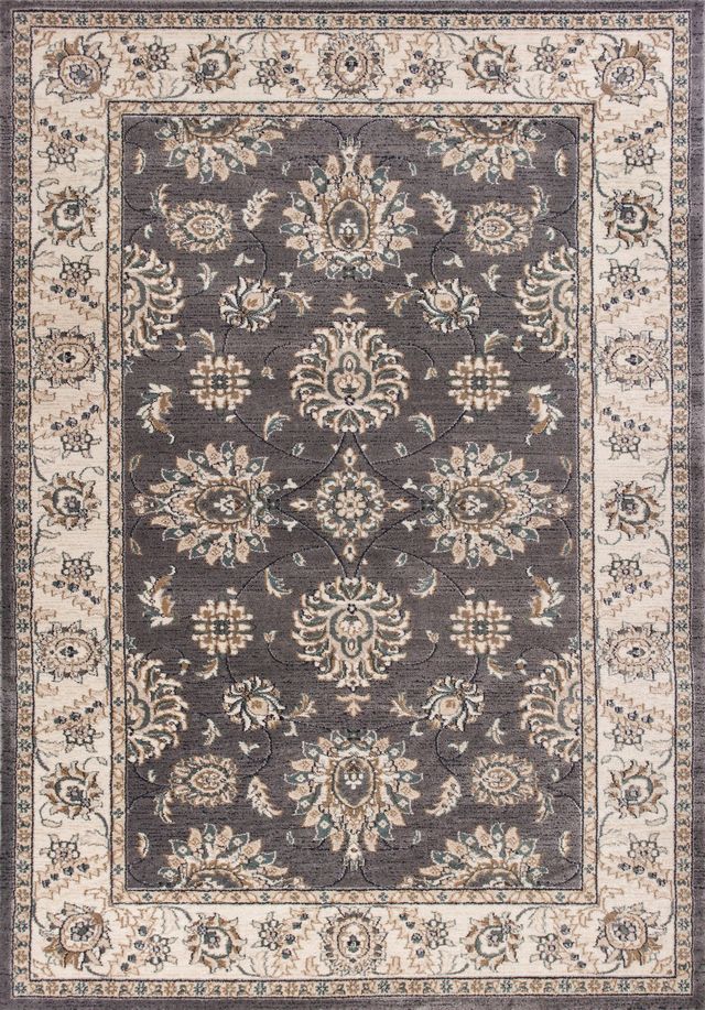 KAS Rugs Avalon Grey/Ivory Kashan 5'x8' Rug-0