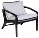 Armen Living Brighton 4-Piece Dark Eucalyptus/Grey/White Outdoor Patio Seating Set-3