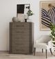 Riverside Furniture Sariel Designer Espresso/Light Gray Upholstered Host Chair-4