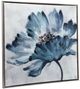 A & B Home Malone Blue/White Square Framed Floral Wall Art-0