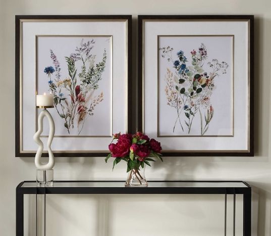 Uttermost® Aisa Jenson 2-Piece Delicate Flowers Framed Print Set-1