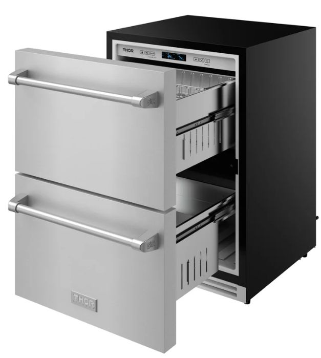 Thor Kitchen® Gordon Ramsay 24" 5.4 Cu. Ft. Stainless Steel Outdoor Under-Counter Refrigerator-4