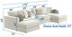 Jackson Furniture Ritzy 4-Piece Bone U-Shape Sectional-2