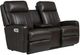 La-Z-Boy® Finley Chocolate Leather Power Wall Reclining Loveseat with Console and Headrest-0