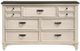 TEI Somerset Cottage Brown/White Dresser-1