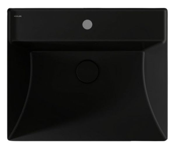 Kohler Brazn® Honed Black 23" Rectangular Vessel Bathroom Sink-1