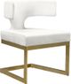 Meridian Furniture Alexandra Cream/Gold Dining Chair-0