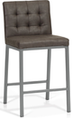 Korson Furniture Olin Set of 2 Vintage Steel Tufted Counter Stools-1