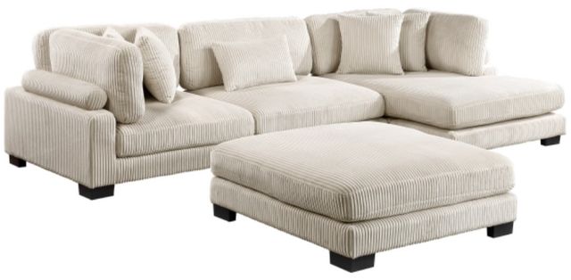 Homelegance® Traverse 4-Piece Beige Modular Sectional with Reversible Chaise and Ottoman-0