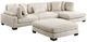Homelegance® Traverse 4-Piece Beige Modular Sectional with Reversible Chaise and Ottoman-0