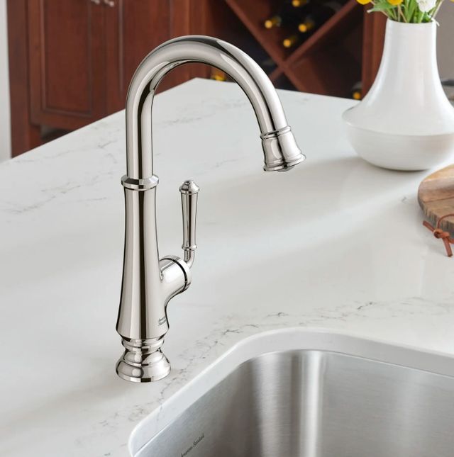 American Standard Delancey® Polished Nickel Single-Handle Pull-Down Function Bar Faucet-1