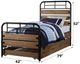 ACME Furniture Adams Antique Oak/Black Twin Youth Panel Bed-2