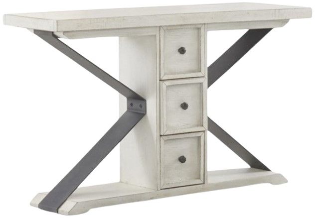 Legacy Classic Coming Home Chalk Sofa Table with Gray Base-0