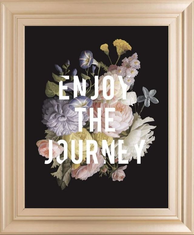 Classy Art Floral Sentiment II Black by Wild Apple Portfolio Wall Art-0