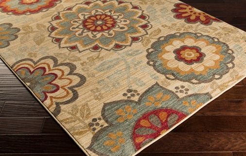 Surya Arabesque Brown Multi 3'x7' Runner Rug-1