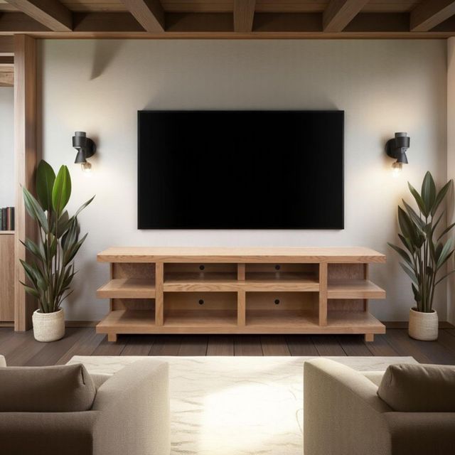 Legends Home Laurel Canyon Natural 85" TV Console-1