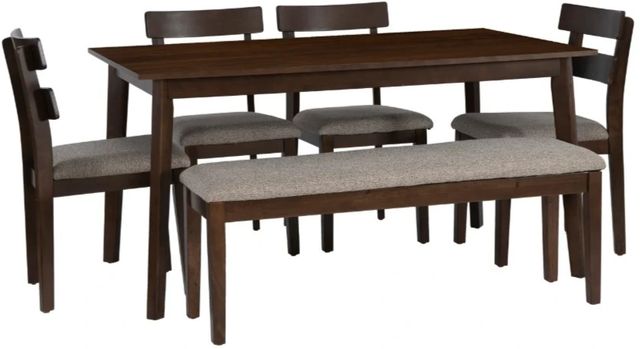 Powell® Daly 6-Piece Brown/Sand Dining Set-0